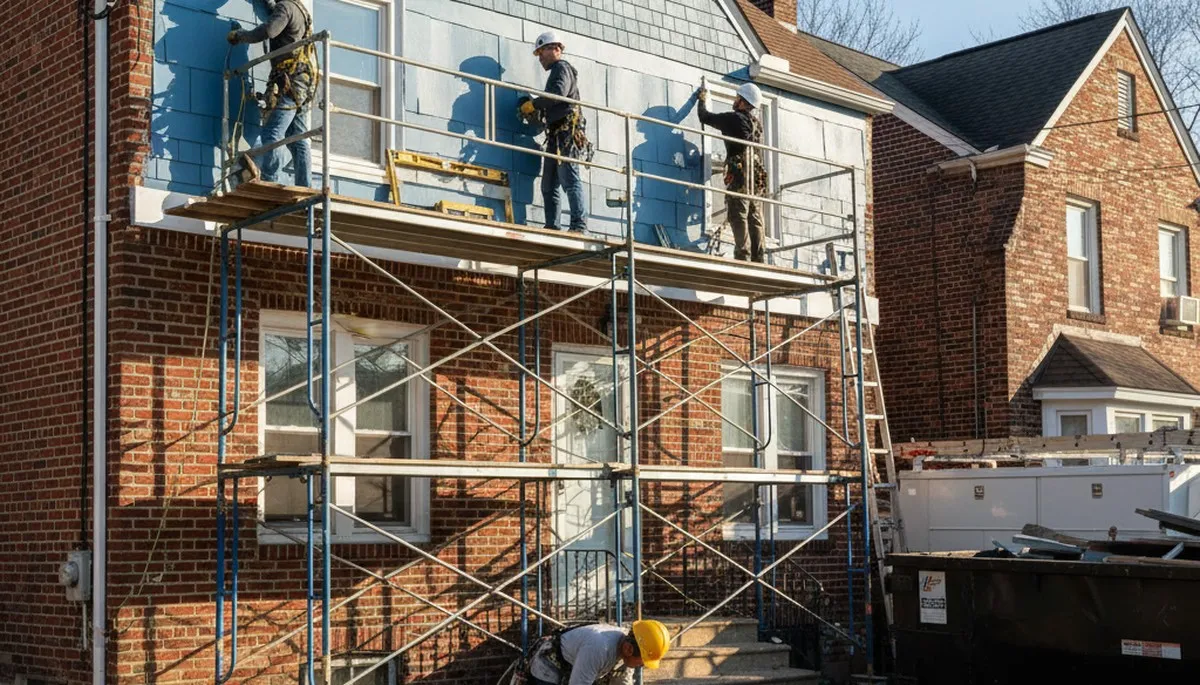 Vinyl siding installation in Brooklyn, NY by a professional siding contractor