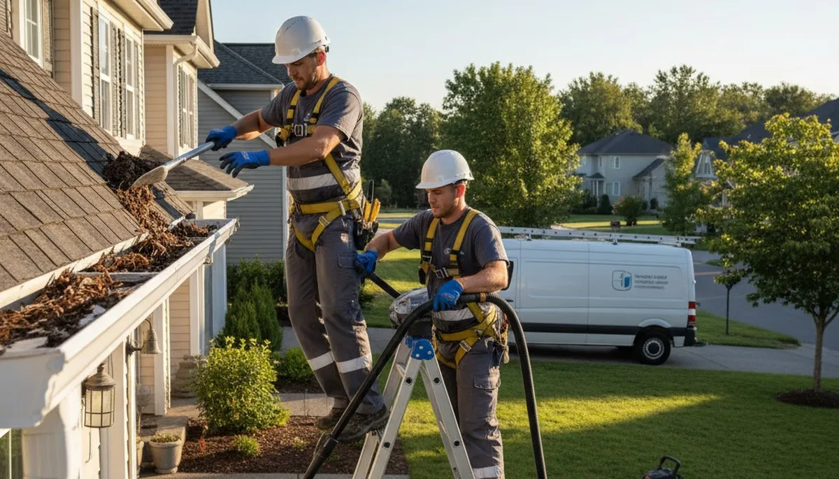 Brooklyn, NY gutter cleaning service for homes, removing debris to prevent overflow and water damage