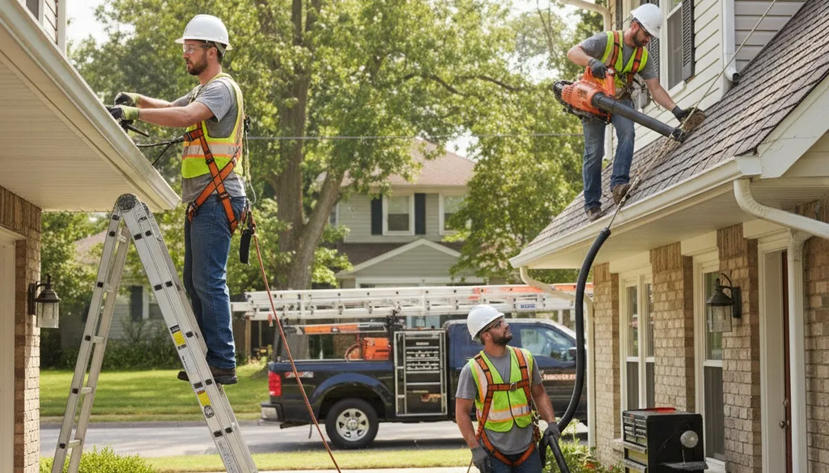 Brooklyn, NY gutter cleaning service helping clear debris and prevent home water damage