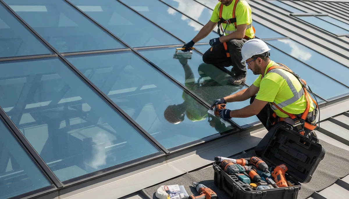 Brooklyn, NY siding contractor repairing skylight leaks for a home exterior