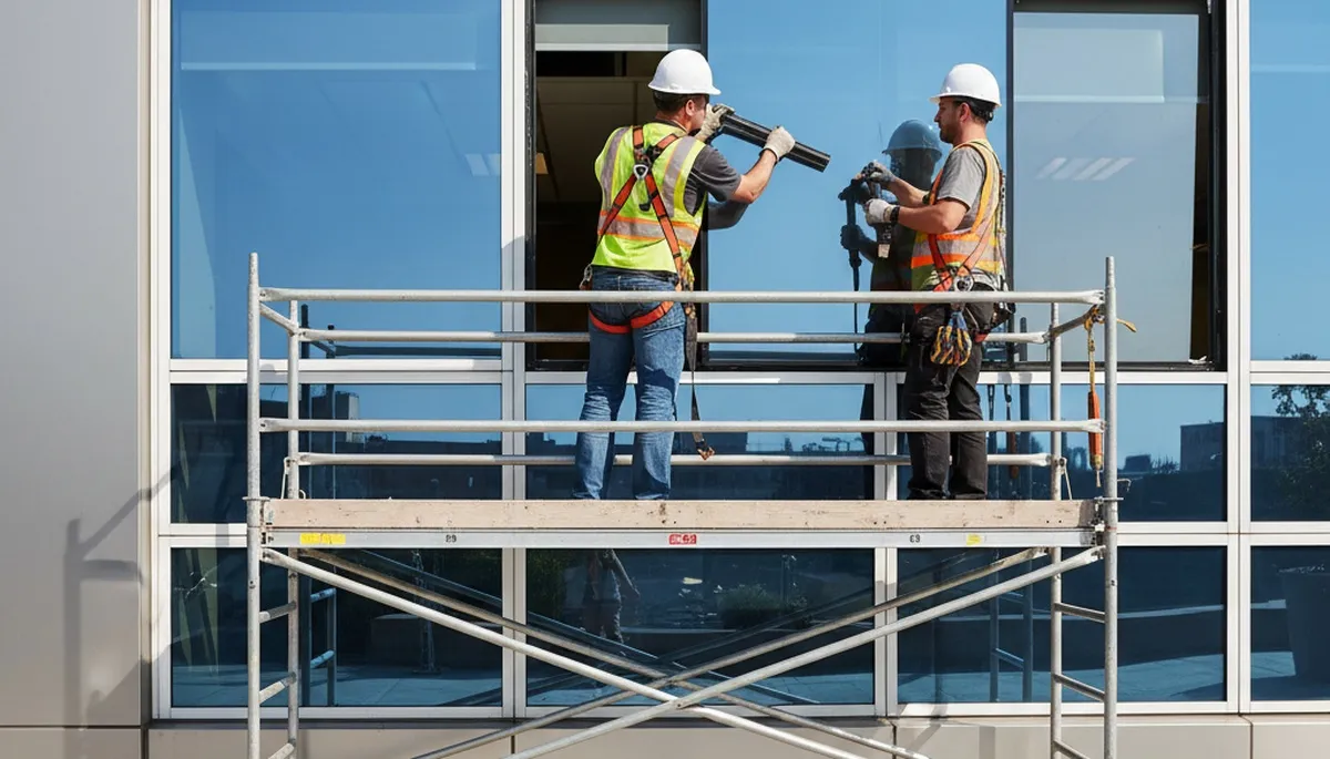 Brooklyn, NY siding contractor at a home exterior for vinyl siding and window repair services
